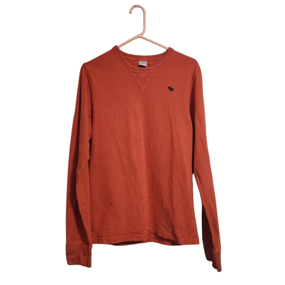 ABERCROMBIE & FITCH Y2K long sleeve muscle shirt in orange M